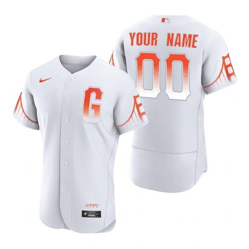 Men's San Francisco Giants ACTIVE PLAYER Custom White City Connect Flex Base Stitched Jersey